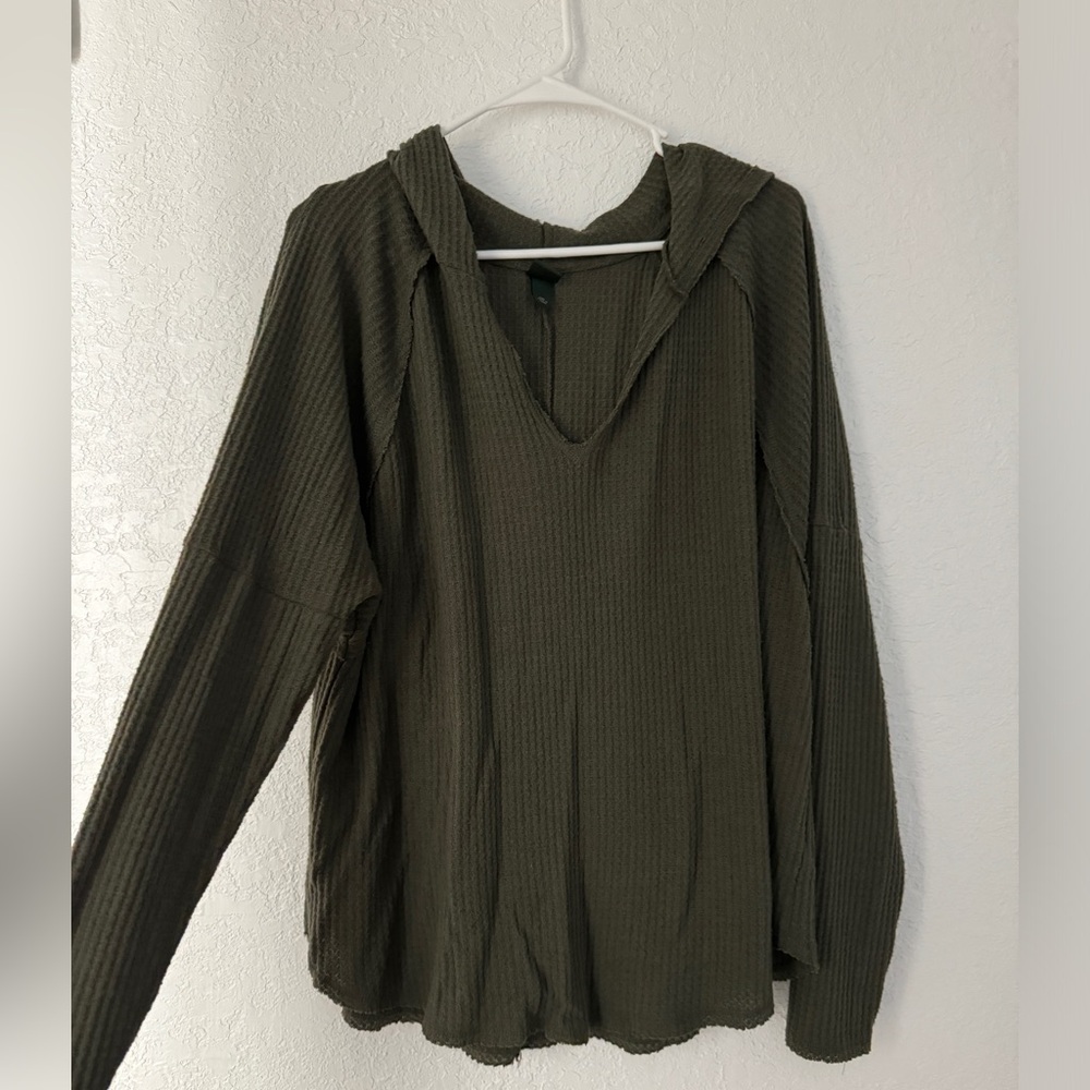 Target Wild Fable size Xxl olive green hoodie long sleeve top